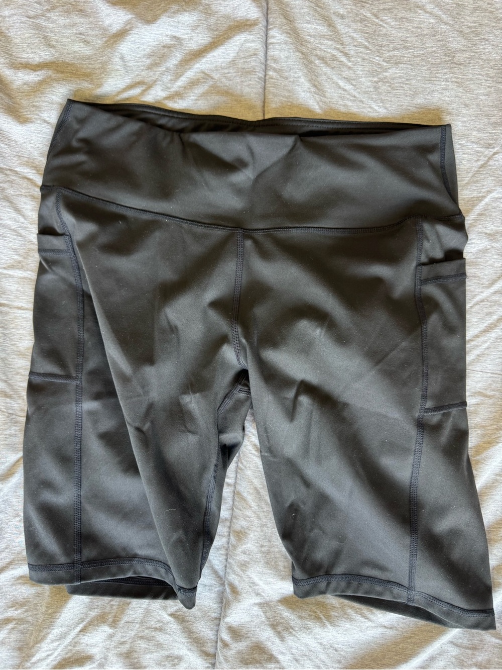 Women's Black High-Waist Athletic Bike Shorts